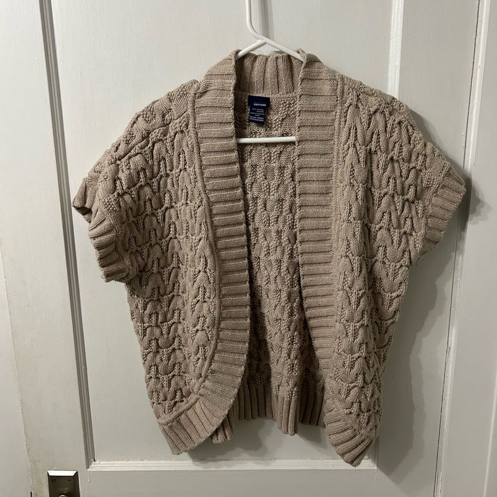 Basic Editions Beige Knit Cardigan